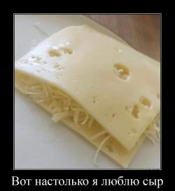 Вот настолько я люблю сыр 